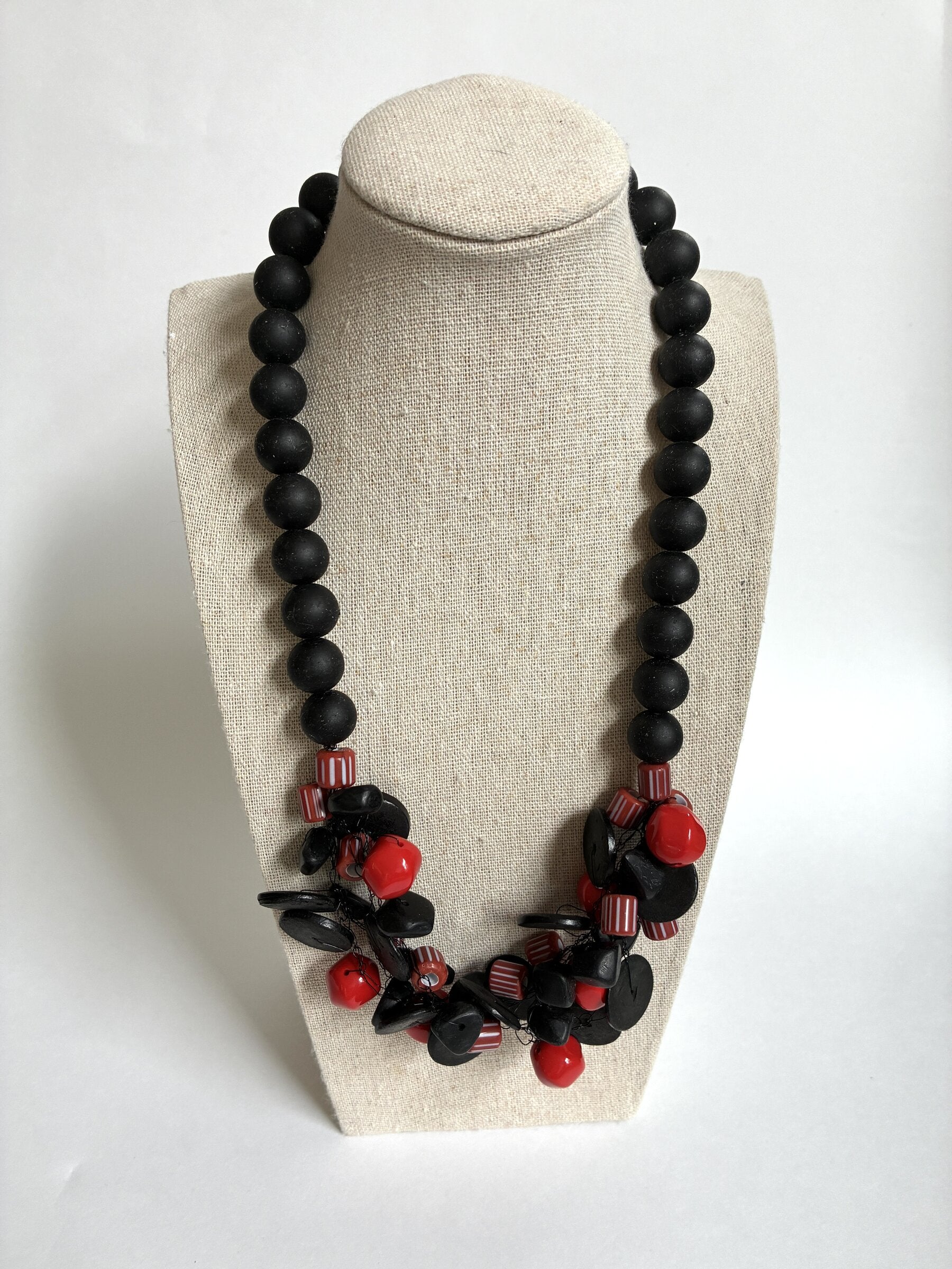 Classic Red & Black Necklace