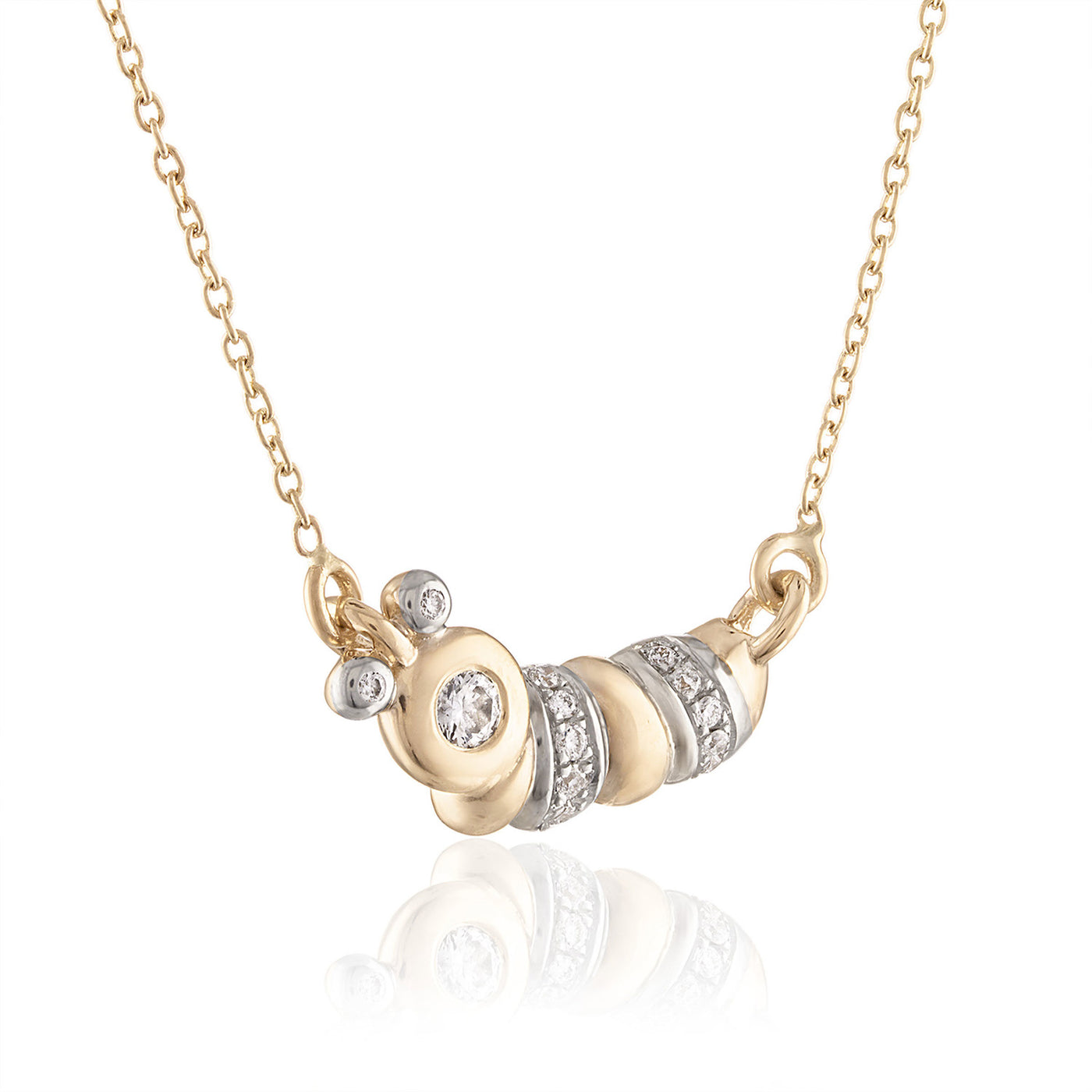 Caterpillar Diamond Pave Necklace