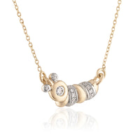 Caterpillar Diamond Pave Necklace