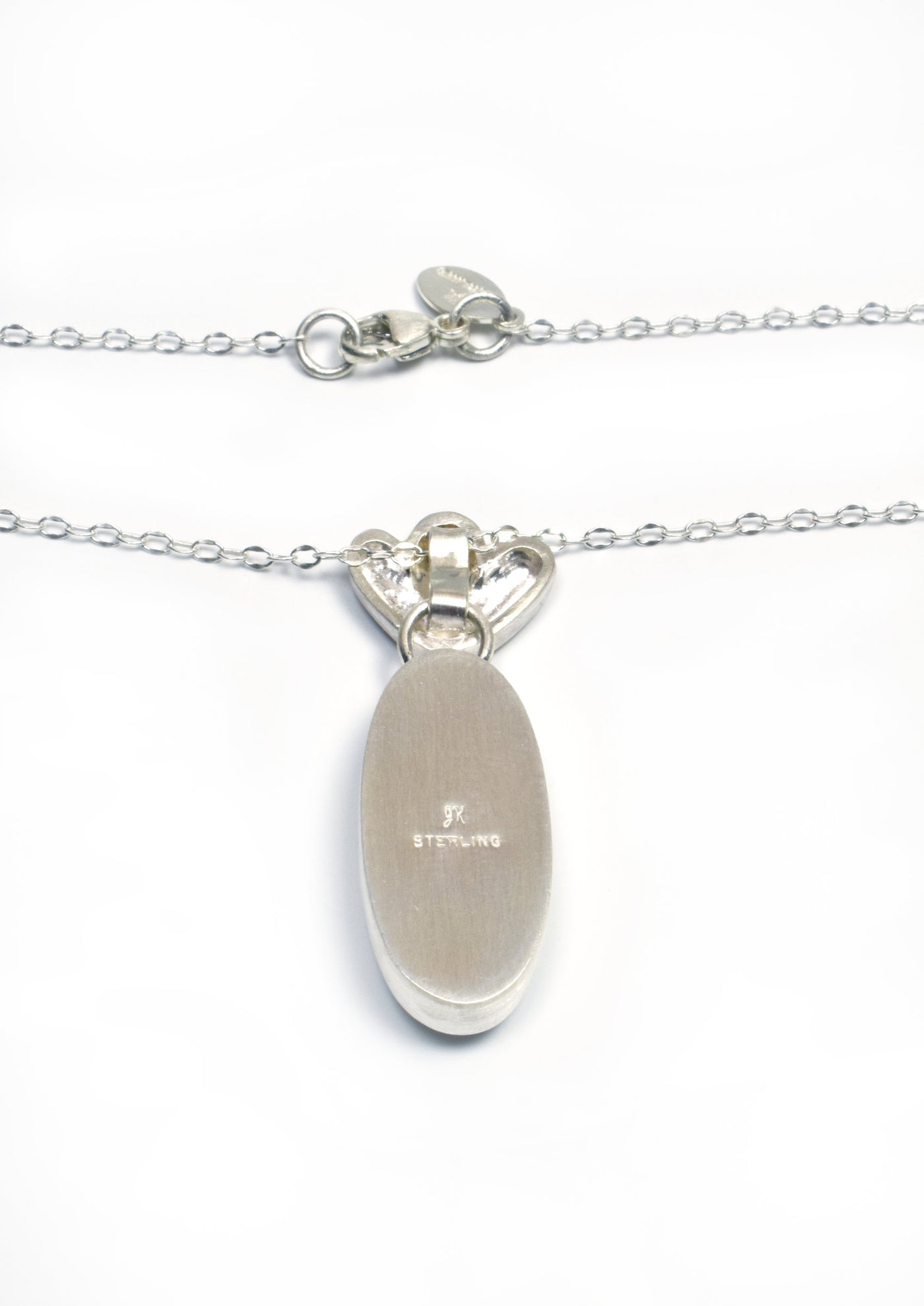 Opalized Wood Oval Pendant Necklace