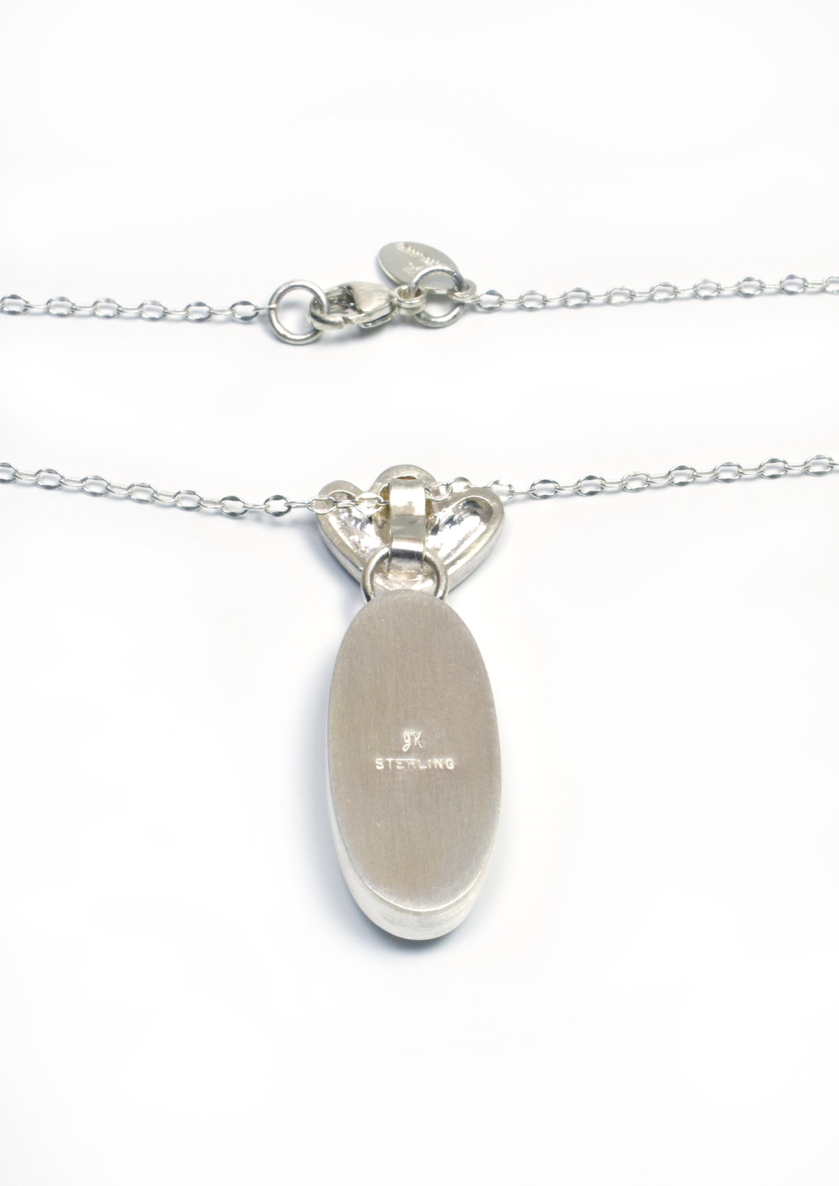 Opalized Wood Oval Pendant Necklace