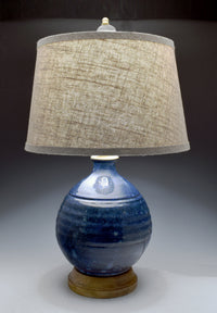 Deep Blue Porcelain Table Lamp