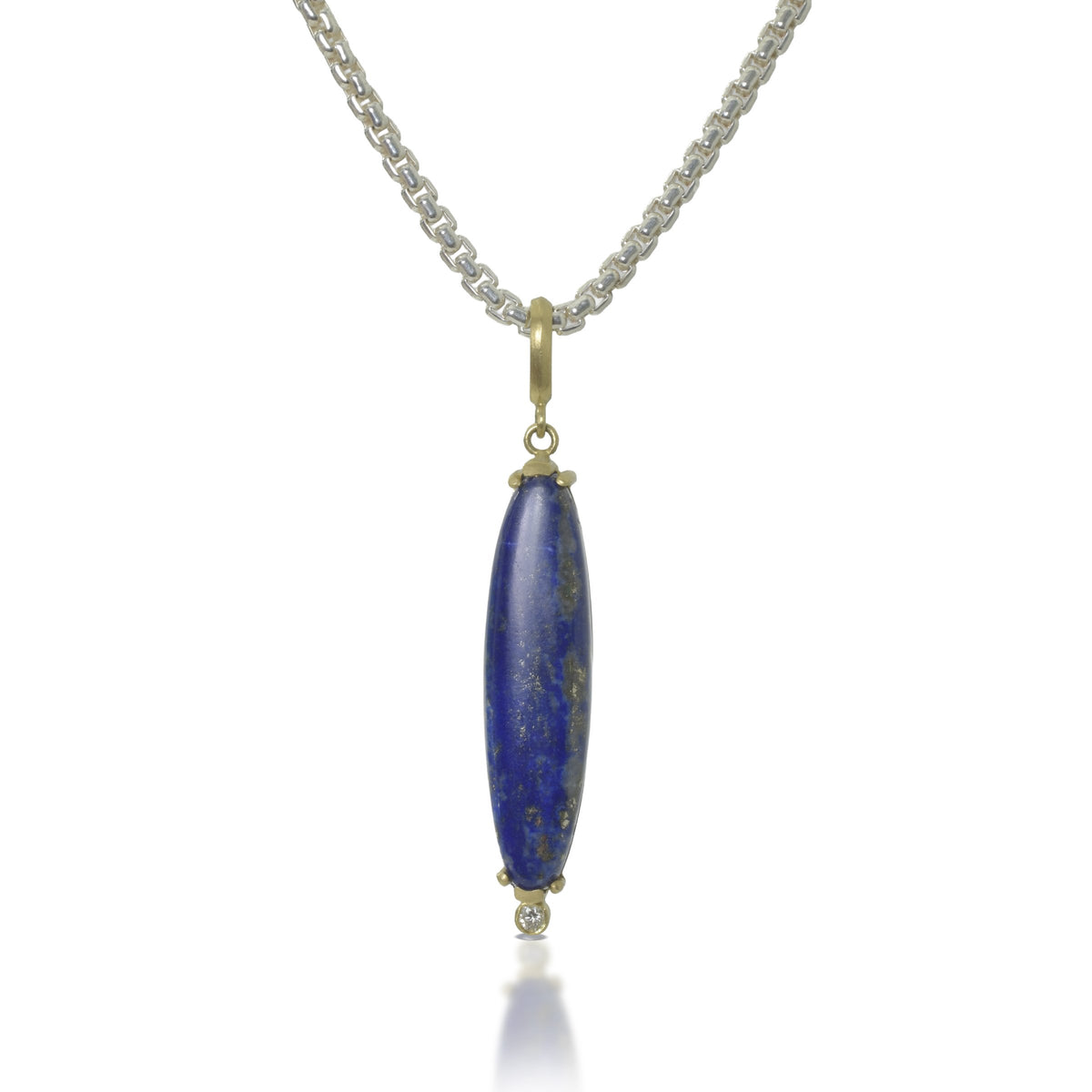 Lapis & Diamond Pendant
