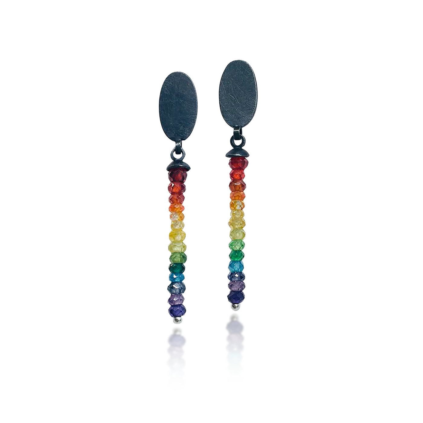 Long Rainbow Drop Earrings