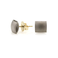 White Gold Cushion Earrings