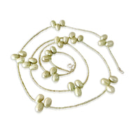 Verdant Teardrop Pearl Necklace