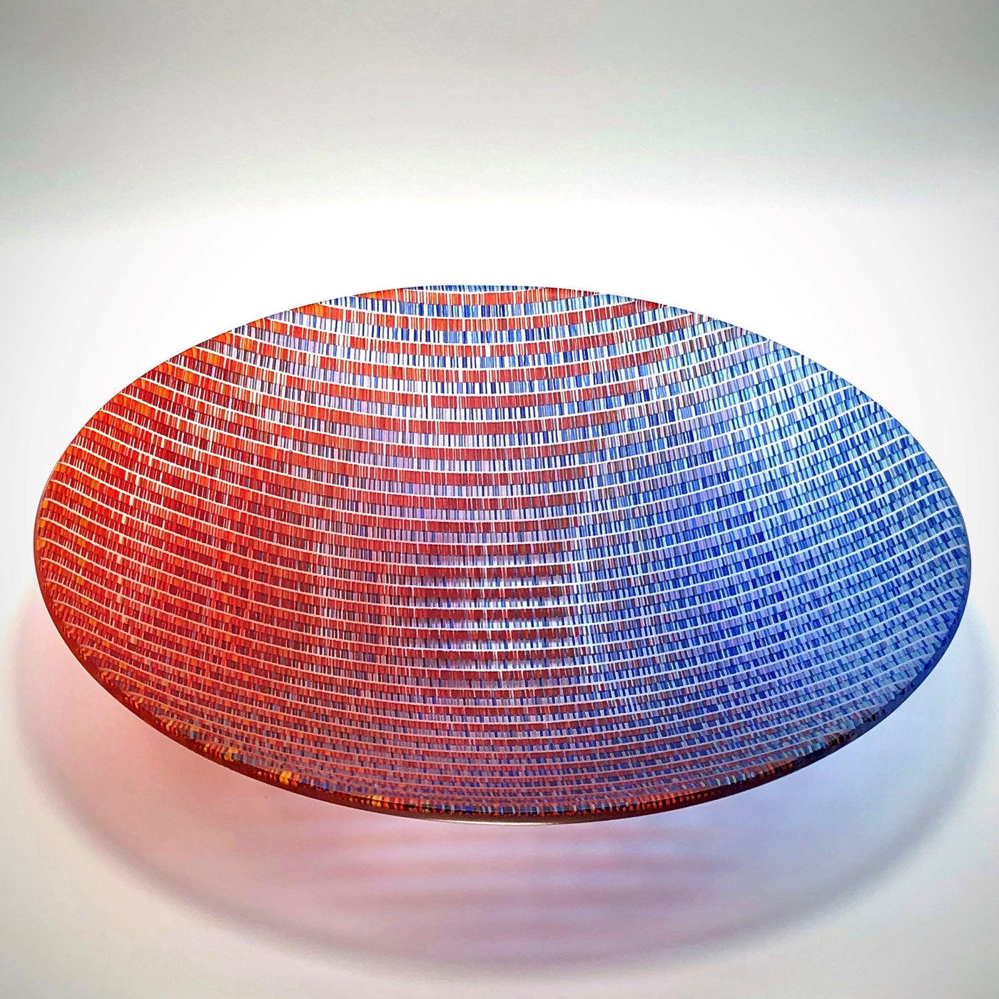 Red-Blue Deep Tapestry Bowl