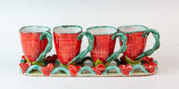Poppy Cups on Tray