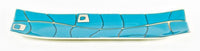 turquoise on ivory