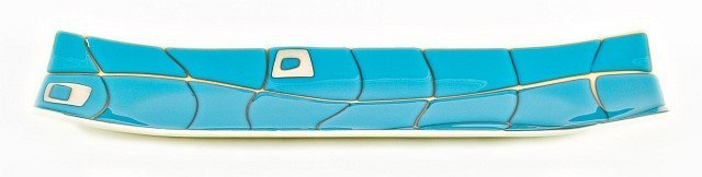 turquoise on ivory