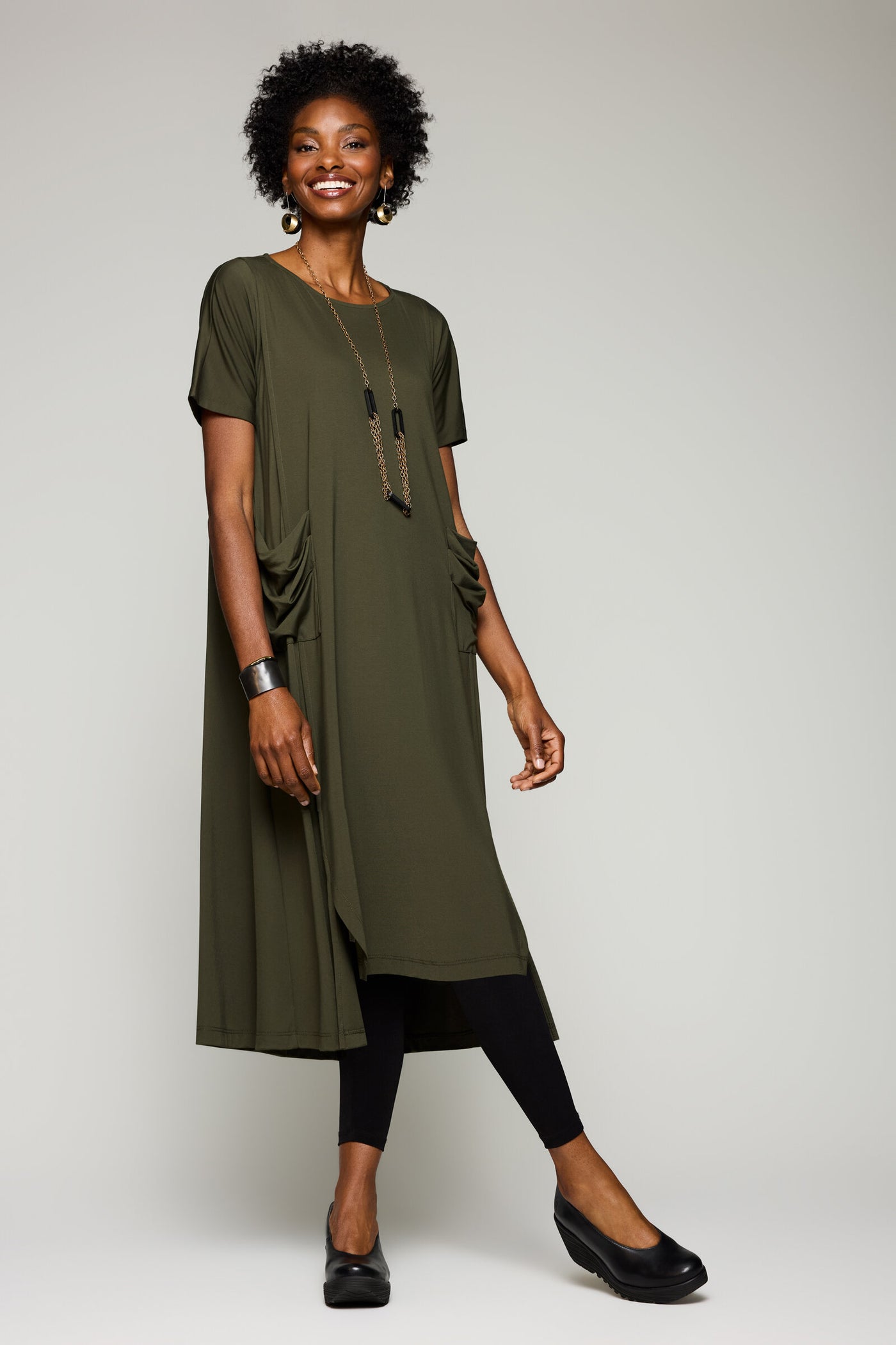 Alembika Ozai N Ku Eden Tee Dress, Olive Olive / S (US 6-8) Alembika Ozai N Ku Eden Tee Dress, Olive Olive / S (US 6-8)