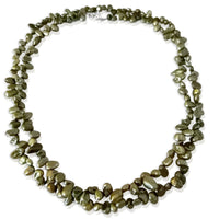 Long Rice Pearls Necklace