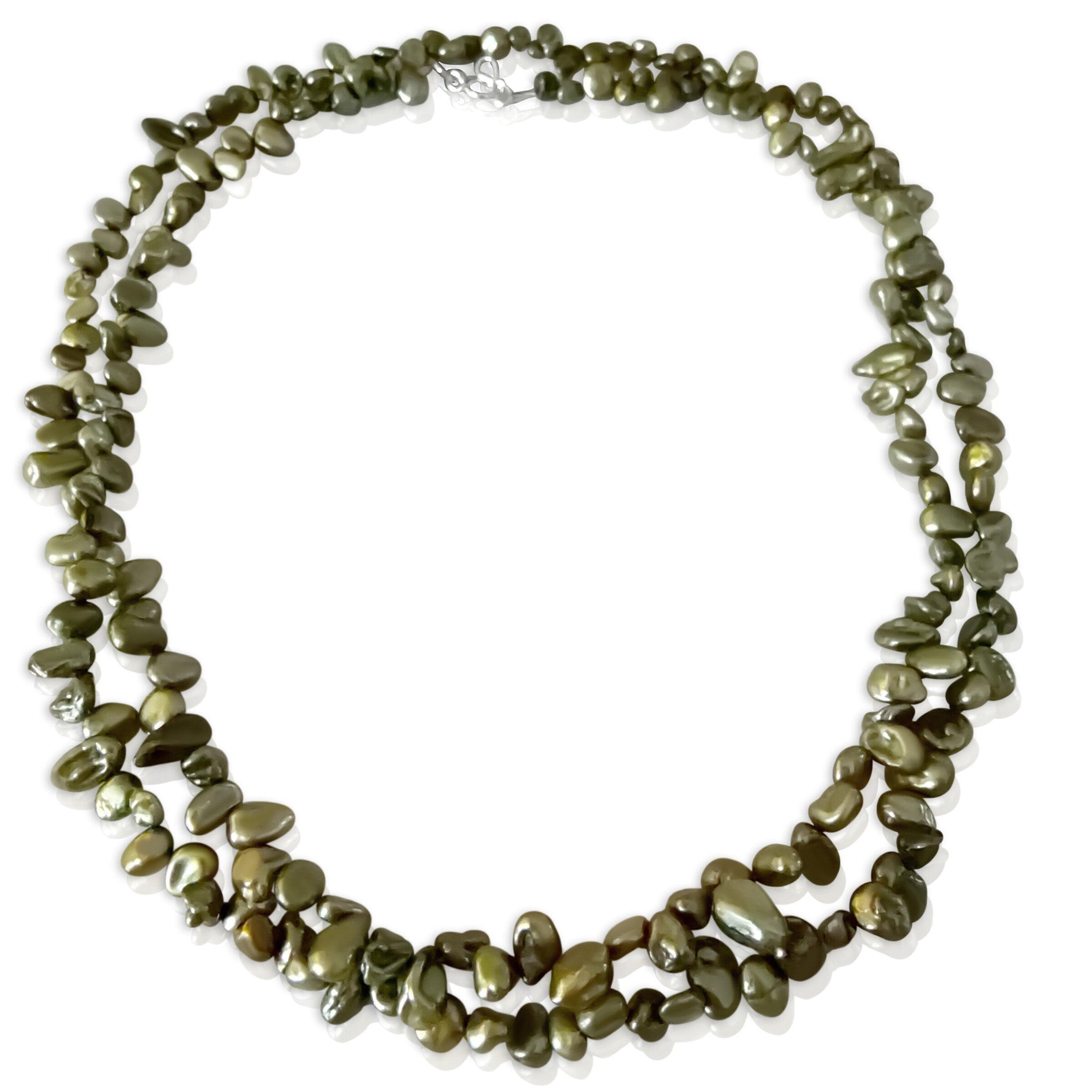 Long Rice Pearls Necklace