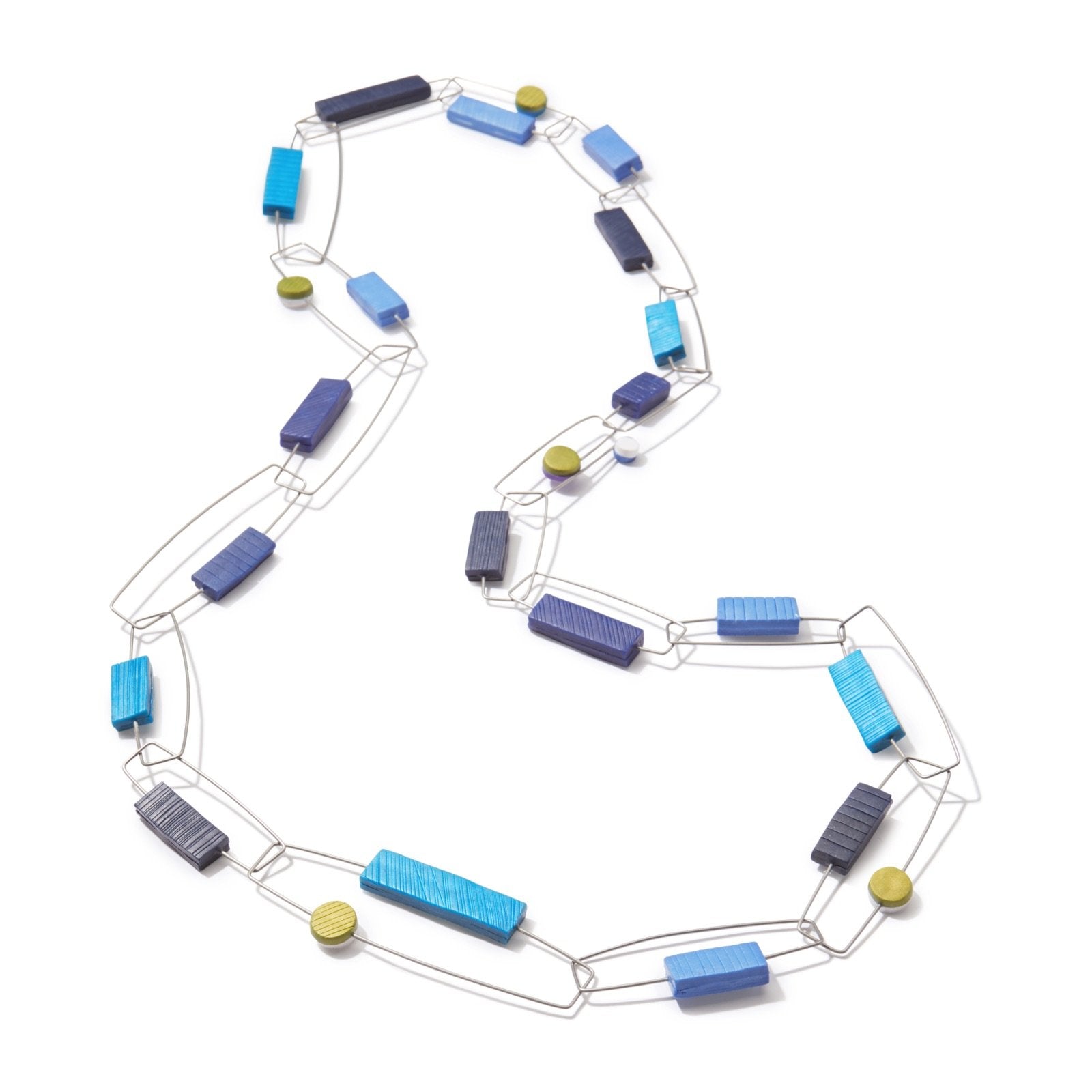 Blue Rectangles Necklace