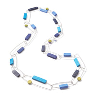 Blue Rectangles Necklace