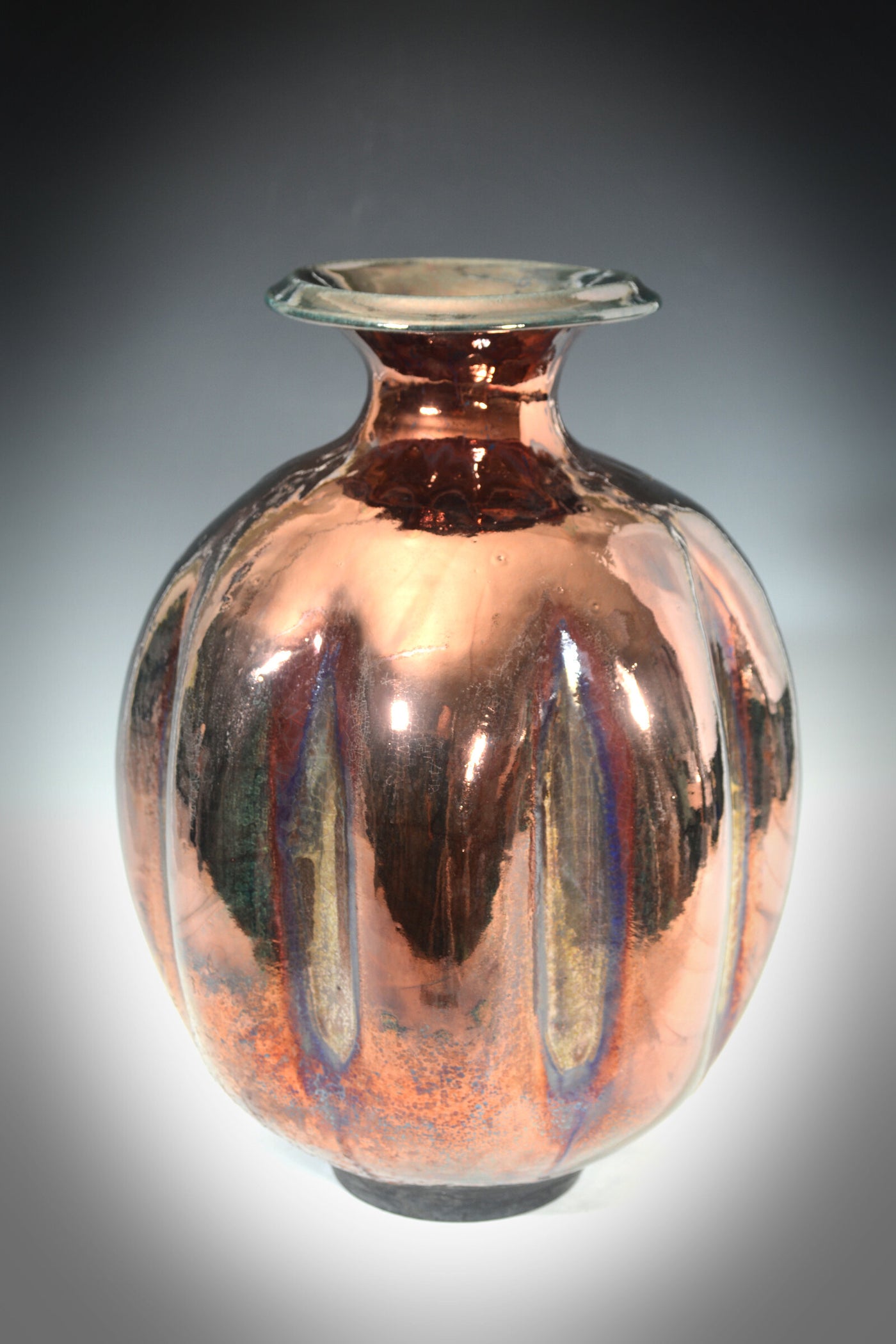 Fluted Luster Vase