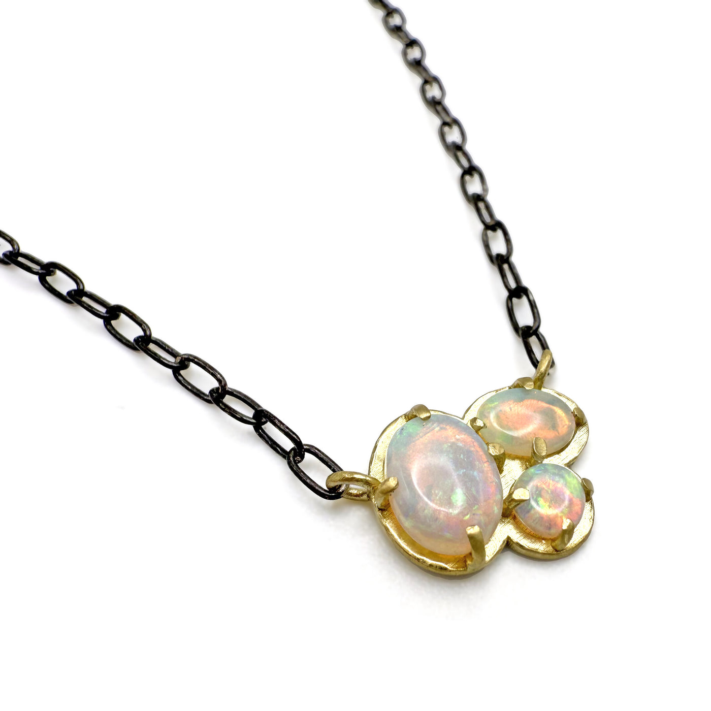 Australian Opal Cluster Necklace