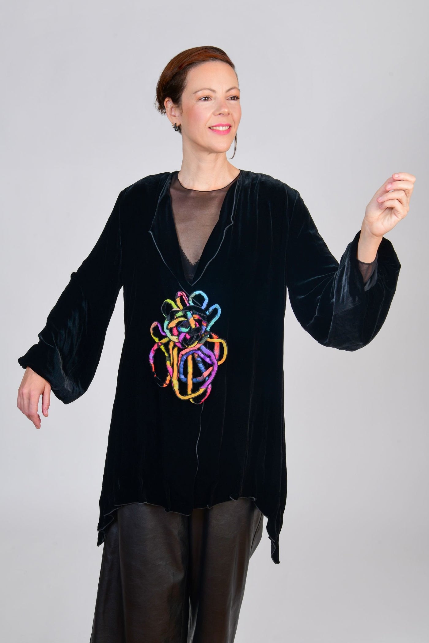 Velvet Loopy Flower Jacket