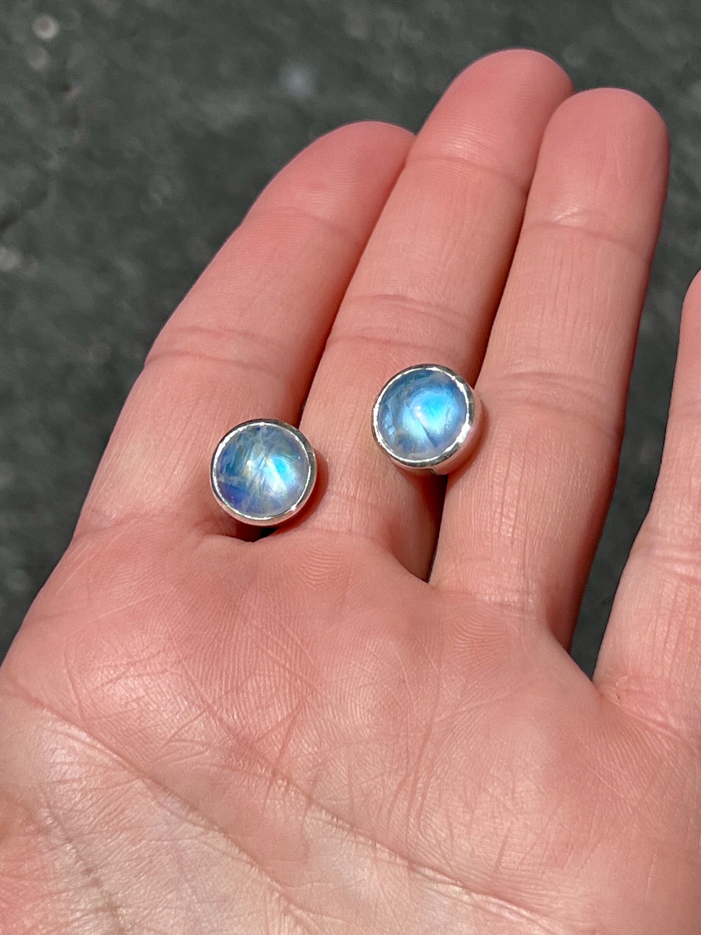 Rainbow moonstone cufflinks_sterling silver_mejia jewelry_elise Thompson