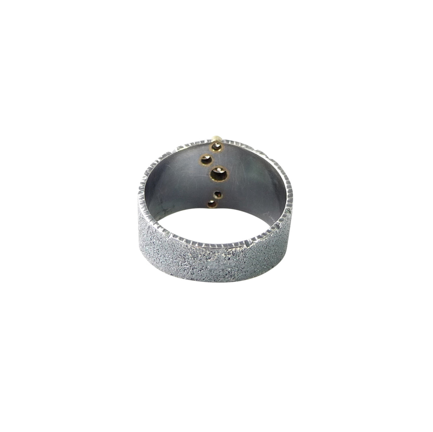 Dahlia Pattern Band with 5 Diamonds