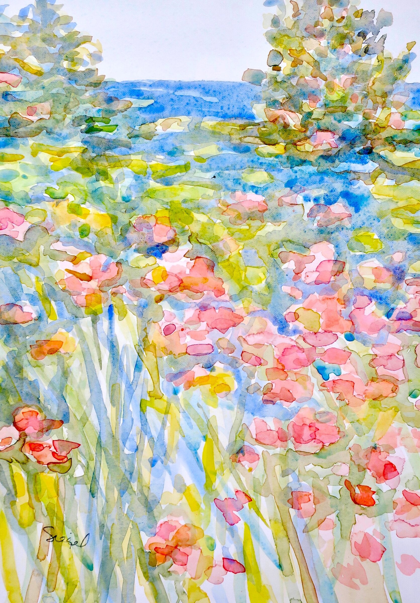 Flowers by the Sea