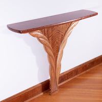 Makore and Bubinga Wings Hall Table