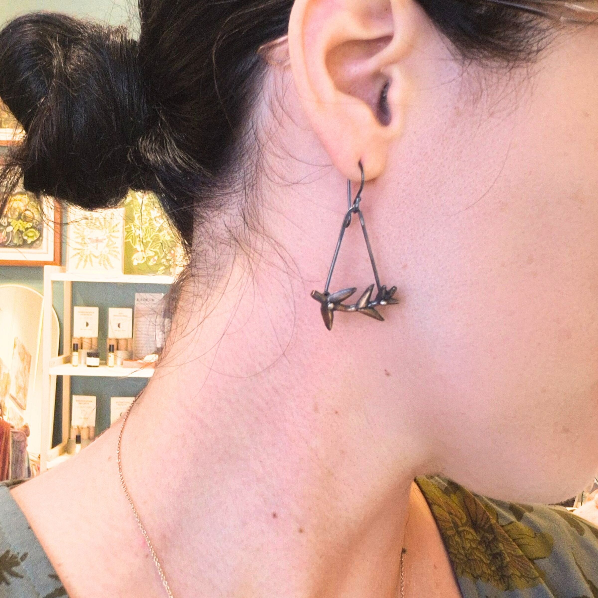 Leafy Angle Earrings