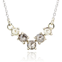 Rose Cut Diamond "V" Necklace