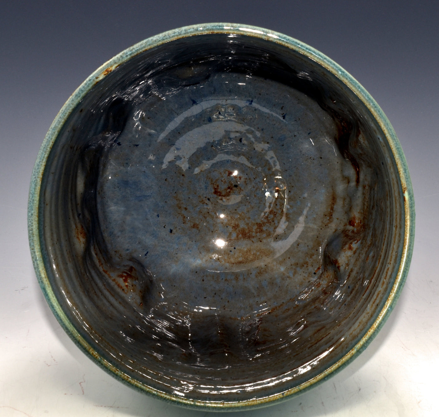Tall Textured Porcelain Bowl