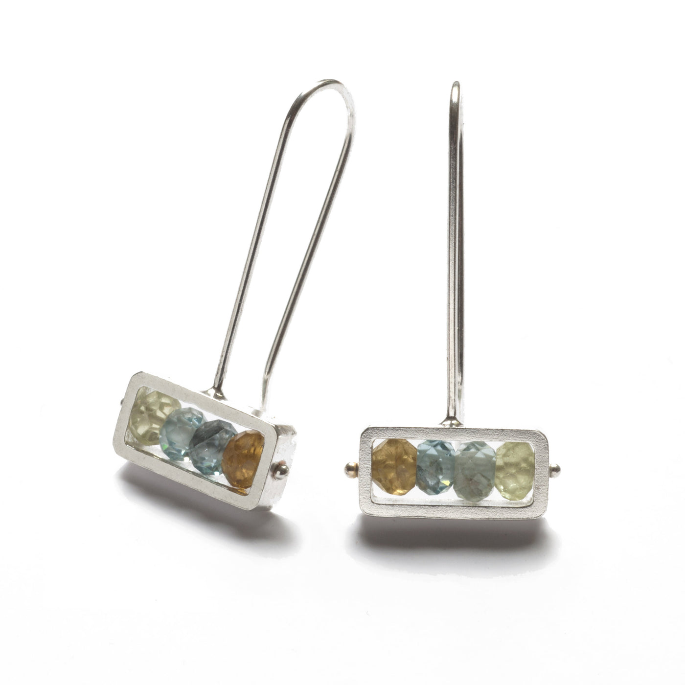 Horizontal Rectangle Earrings