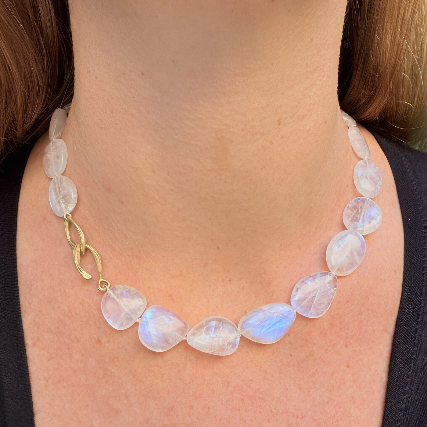 Rainbow Moonstone Candy Necklace