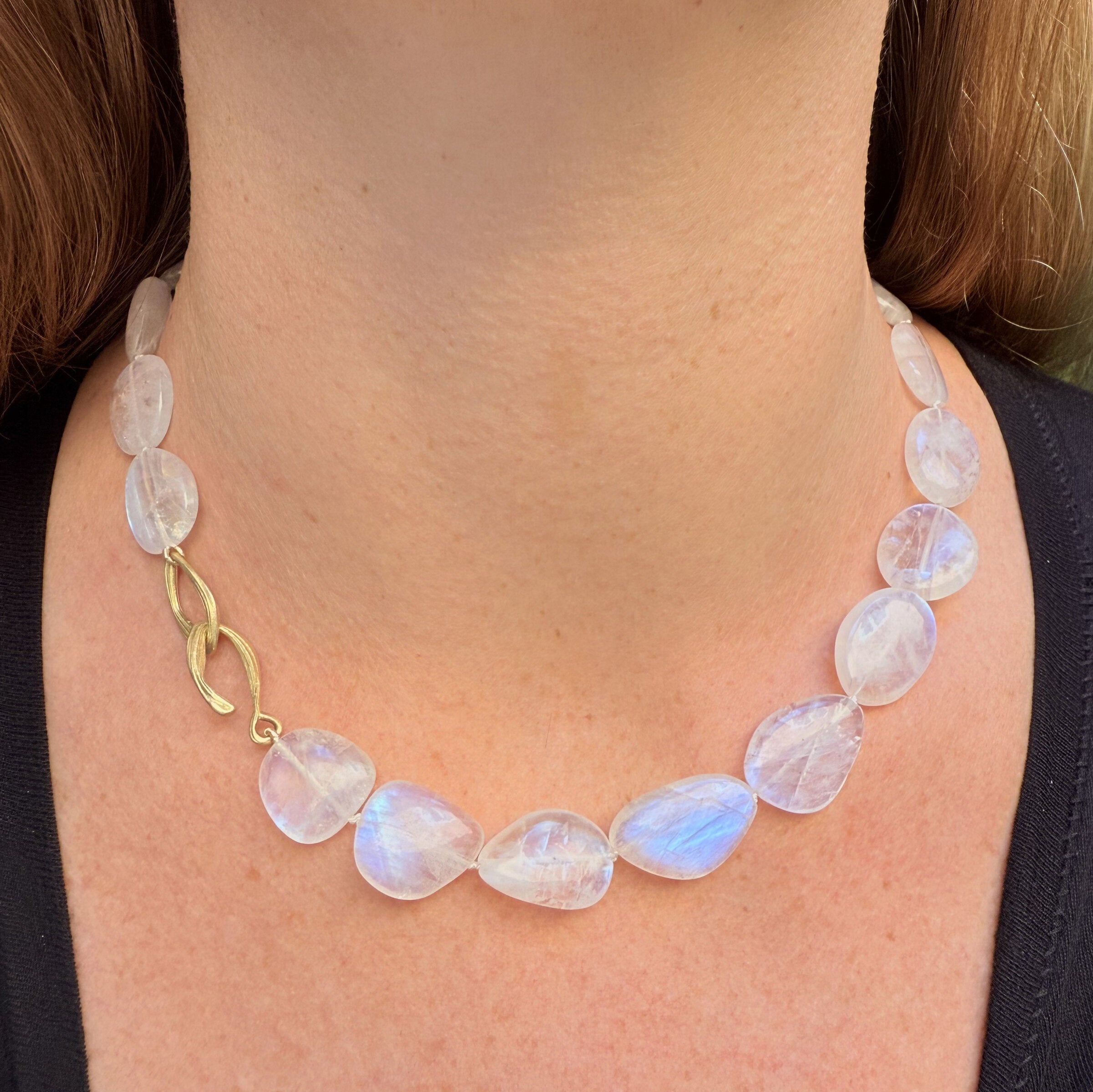 Rainbow Moonstone Candy Necklace