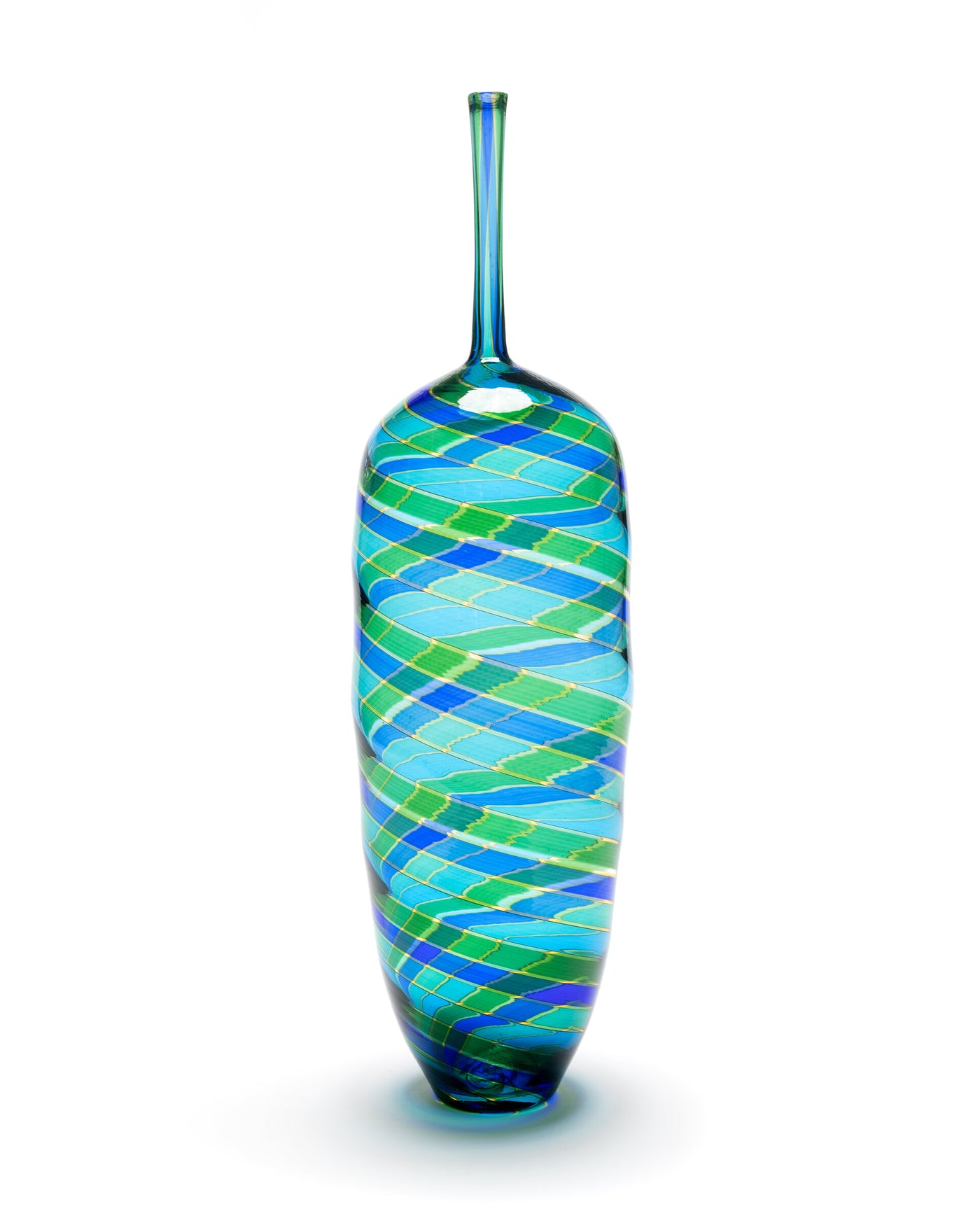 Swirl Bottle, Blue and Green 2