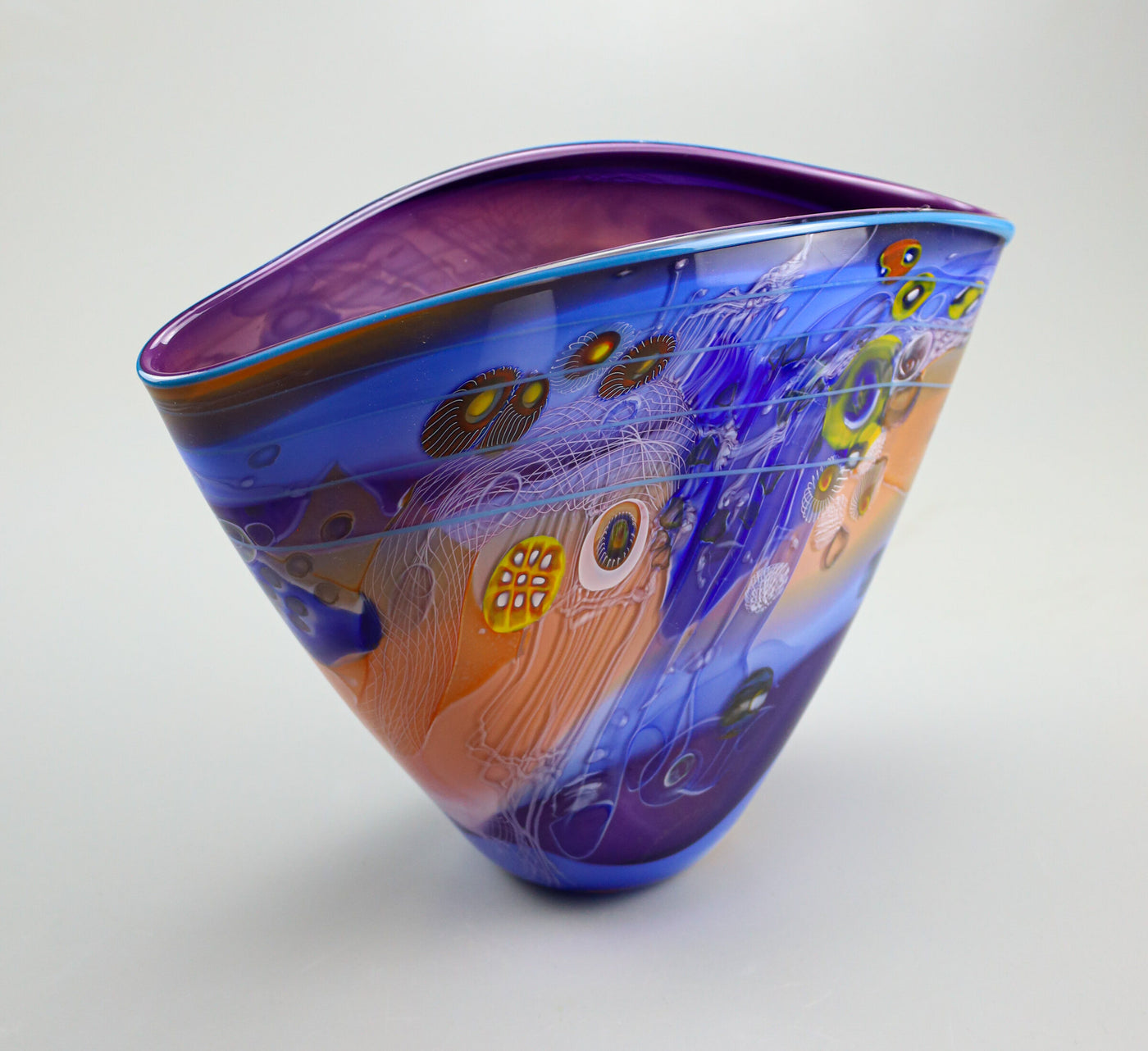 Color Field Vase in Purple Ocean