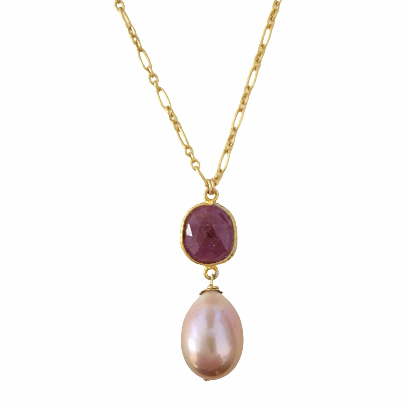 Ruby & Edison Pearl Necklace