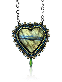Labradorite Heart Pendant No. 6