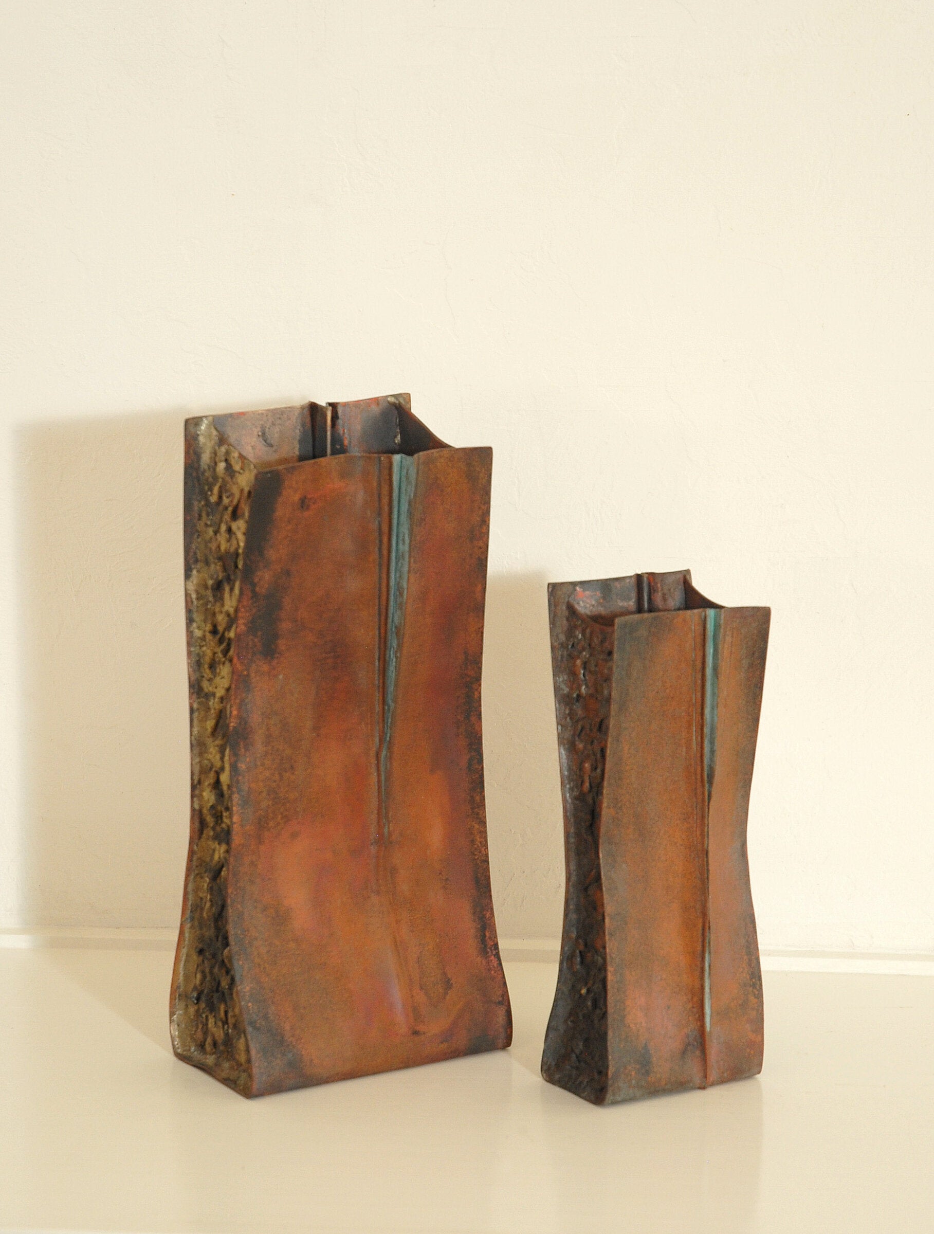 Plunkett Fold Copper Vase