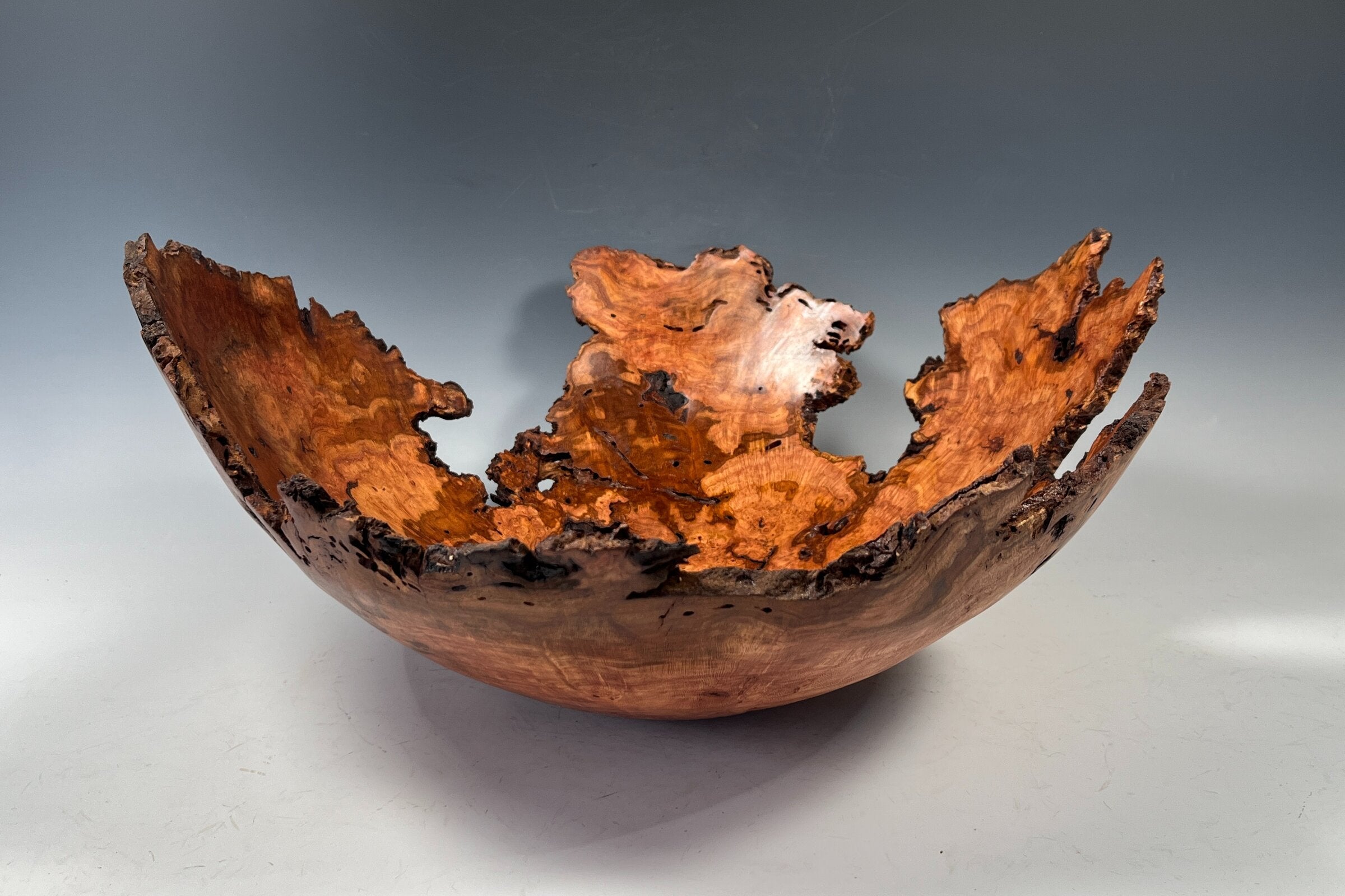 Natural Edge Cherry Burl Bowl I