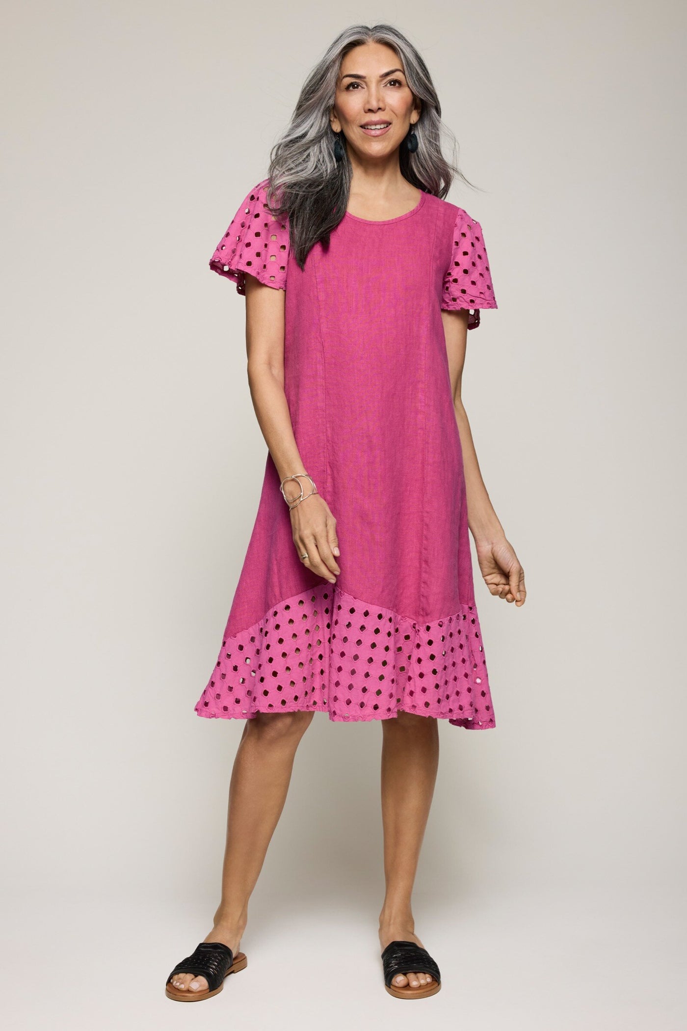 Eyelet Flair Dress