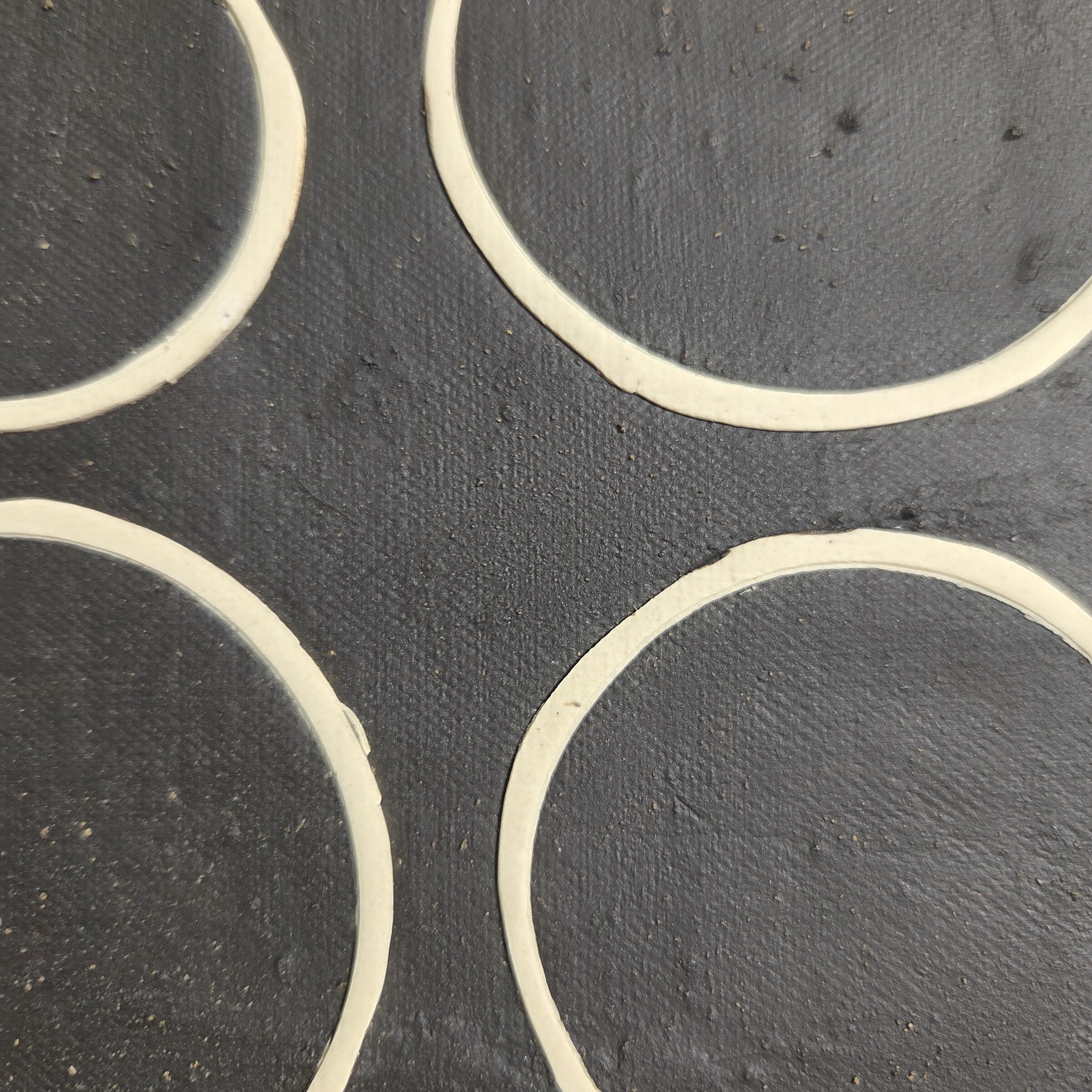 nine white rings