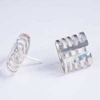 Grate Box Stud Earrings