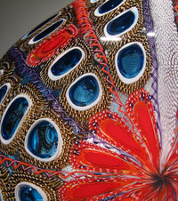 Bronze, Aqua and Crimson Ellipse