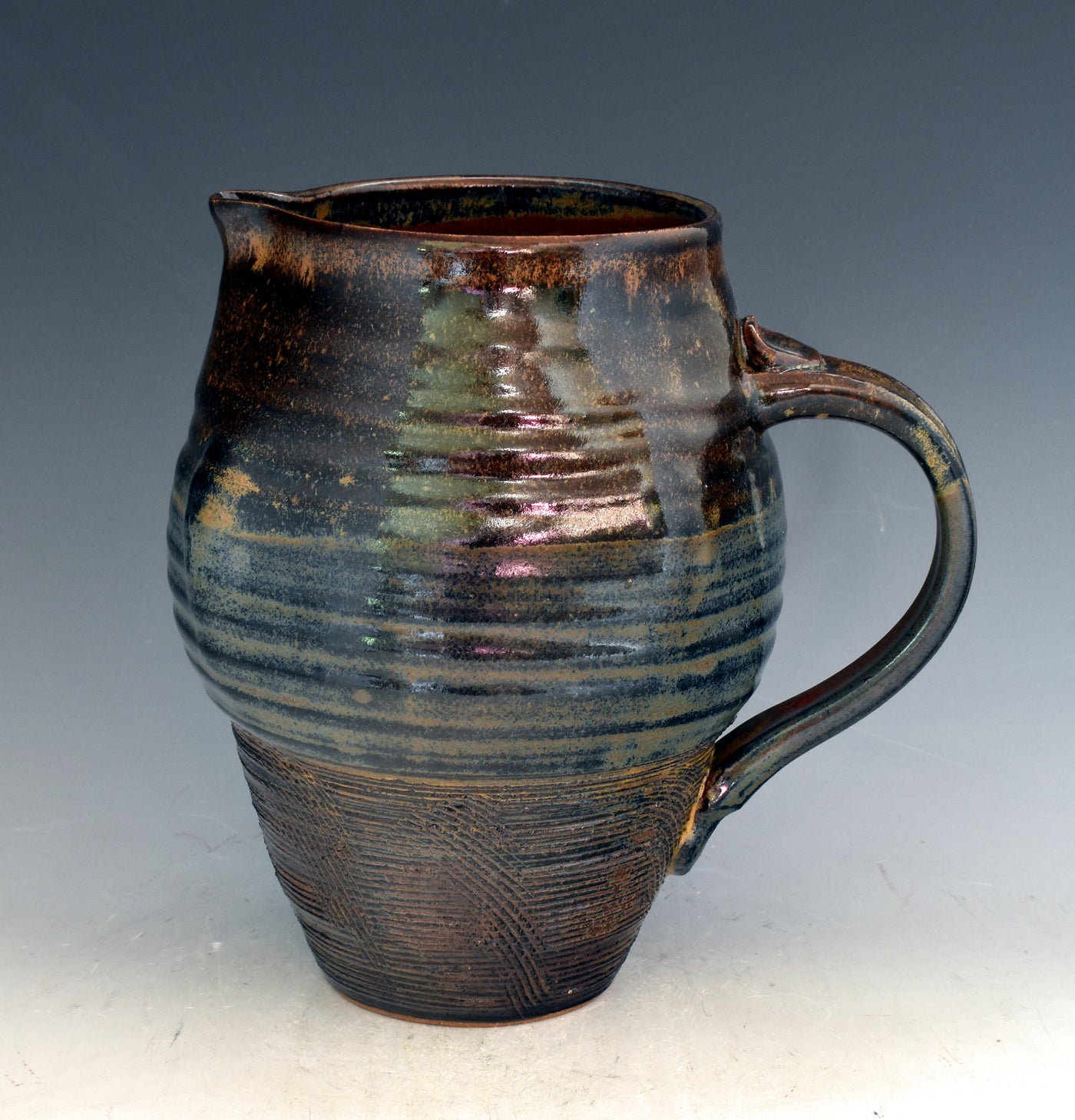 Wheel Thrown Stoneware Pitcher 5