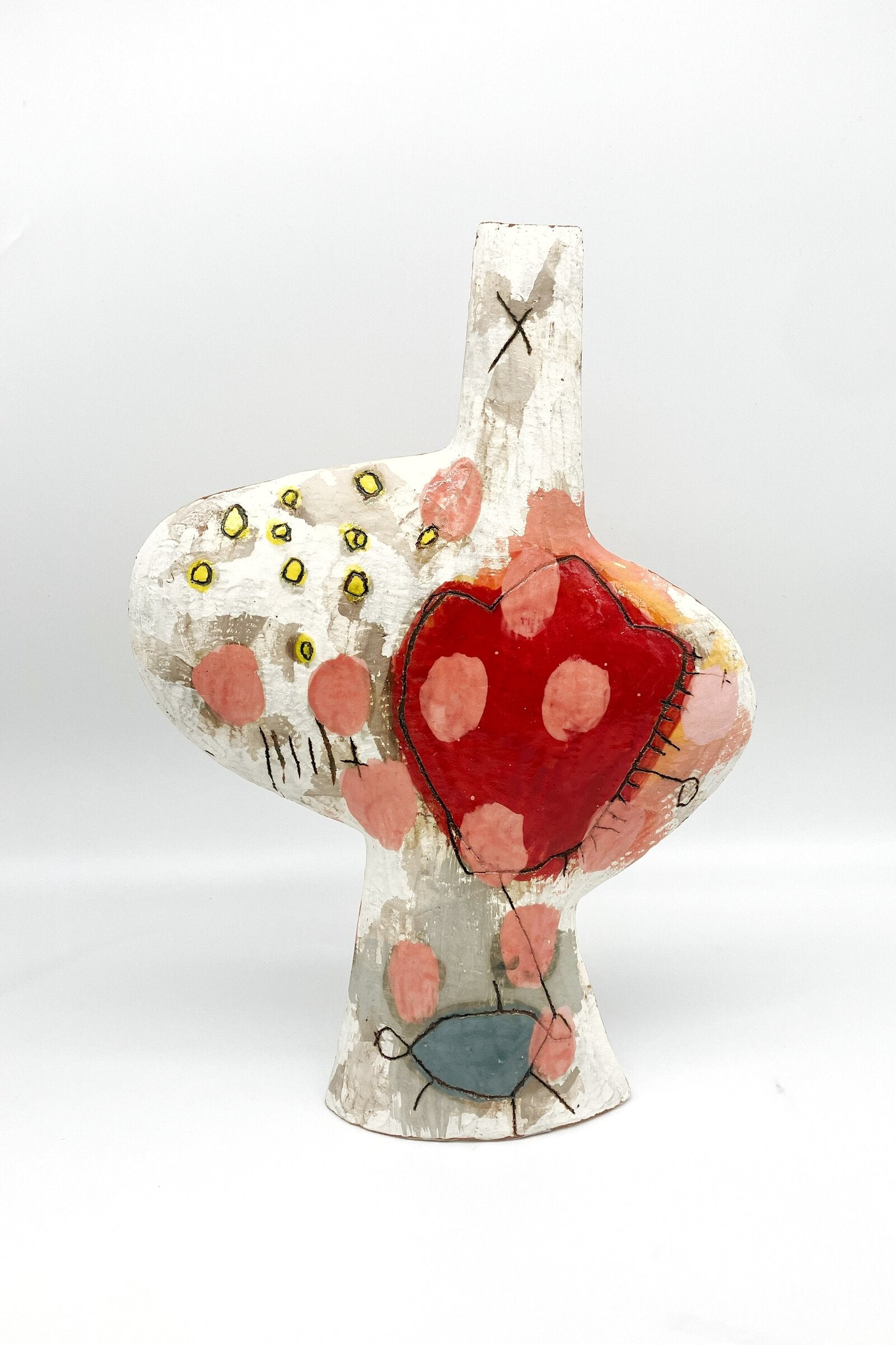 Tall Vessel with Red