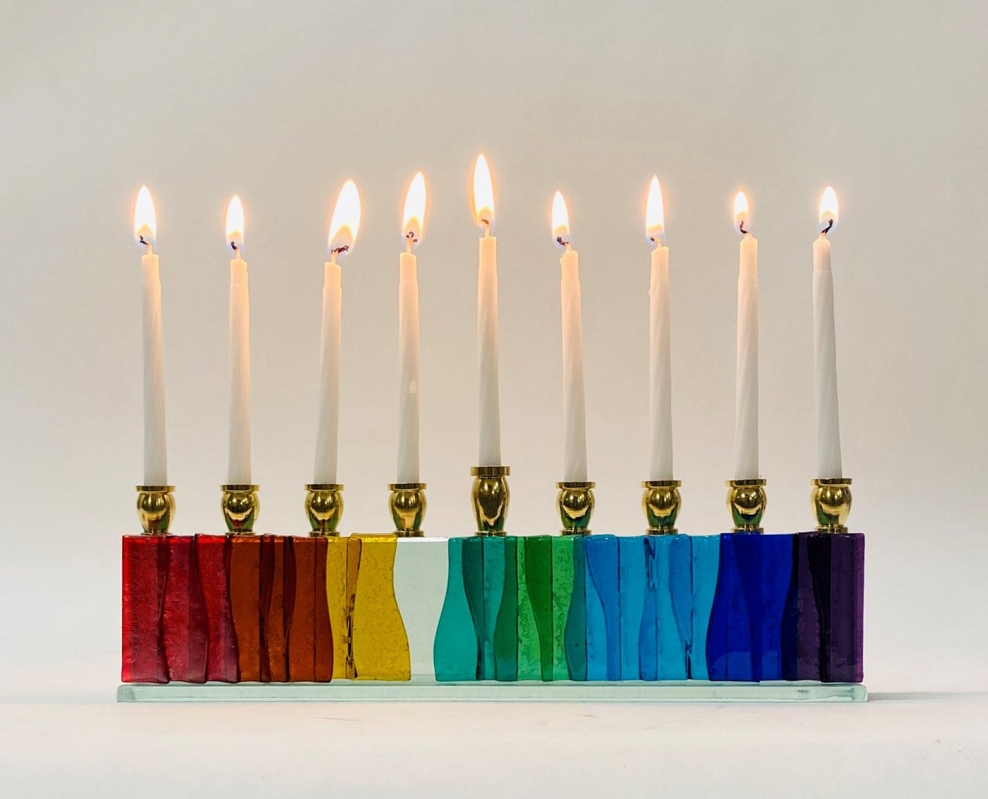 Parting of the Sea Menorah in Gala Rainbow I