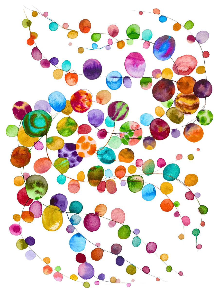 String of Pearls Nest Watercolor