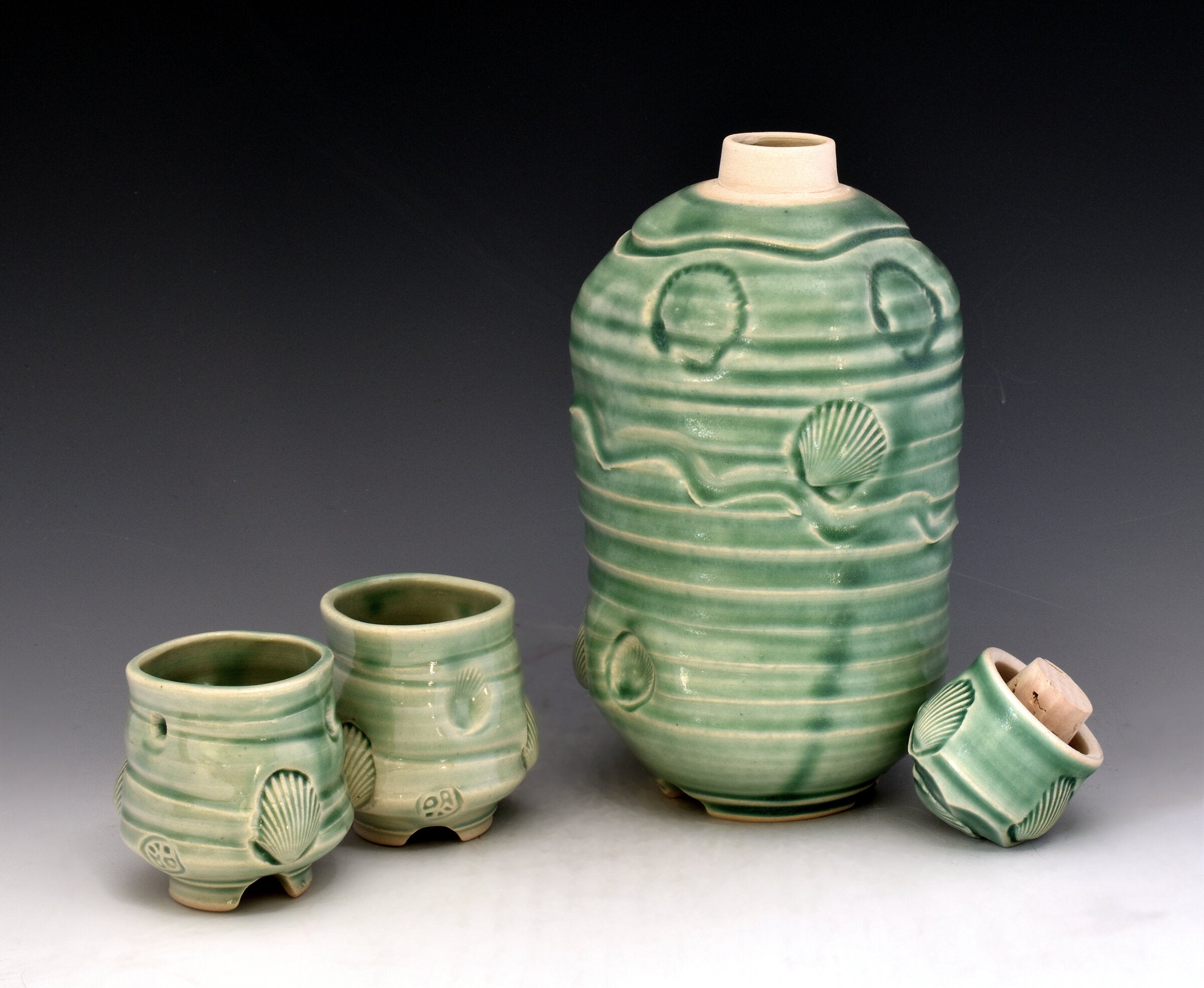 Porcelain Decanter and Cup Set I