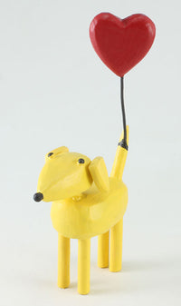 Dogs with Heart Balloons