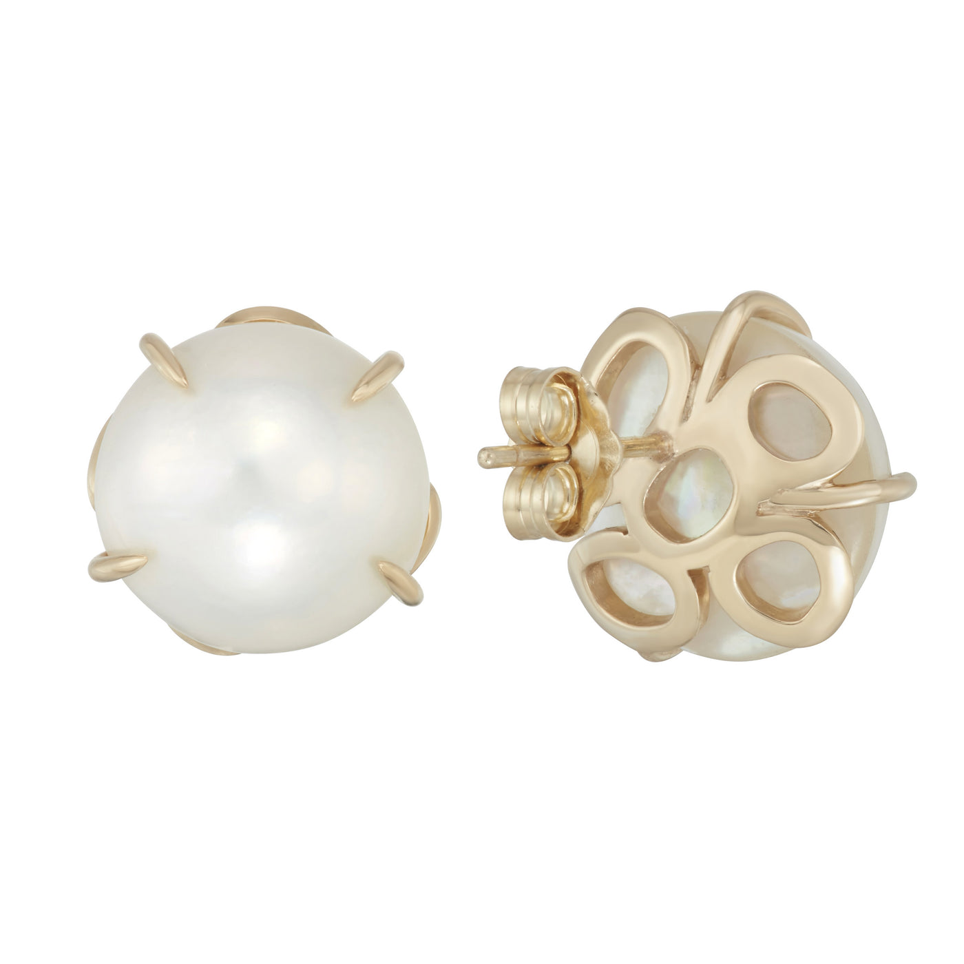 Petal Pearl Stud Earrings