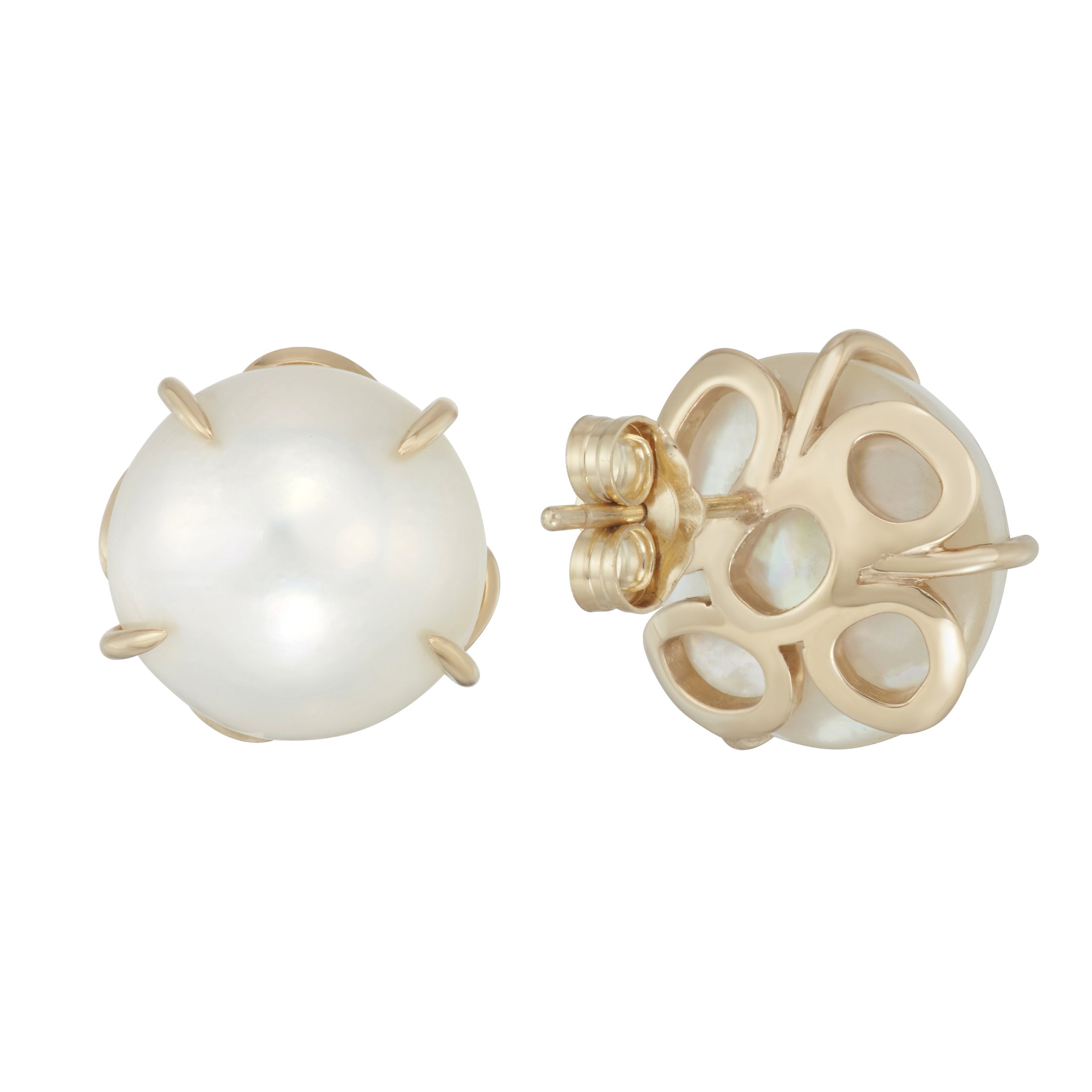 Petal Pearl Stud Earrings